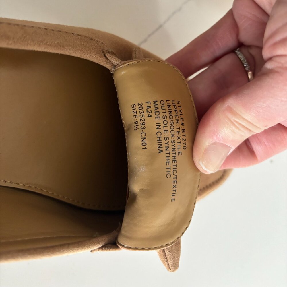 J.CREW Bowtie Suede Loafers--Size 9.5, Beige - Picture 5 of 5